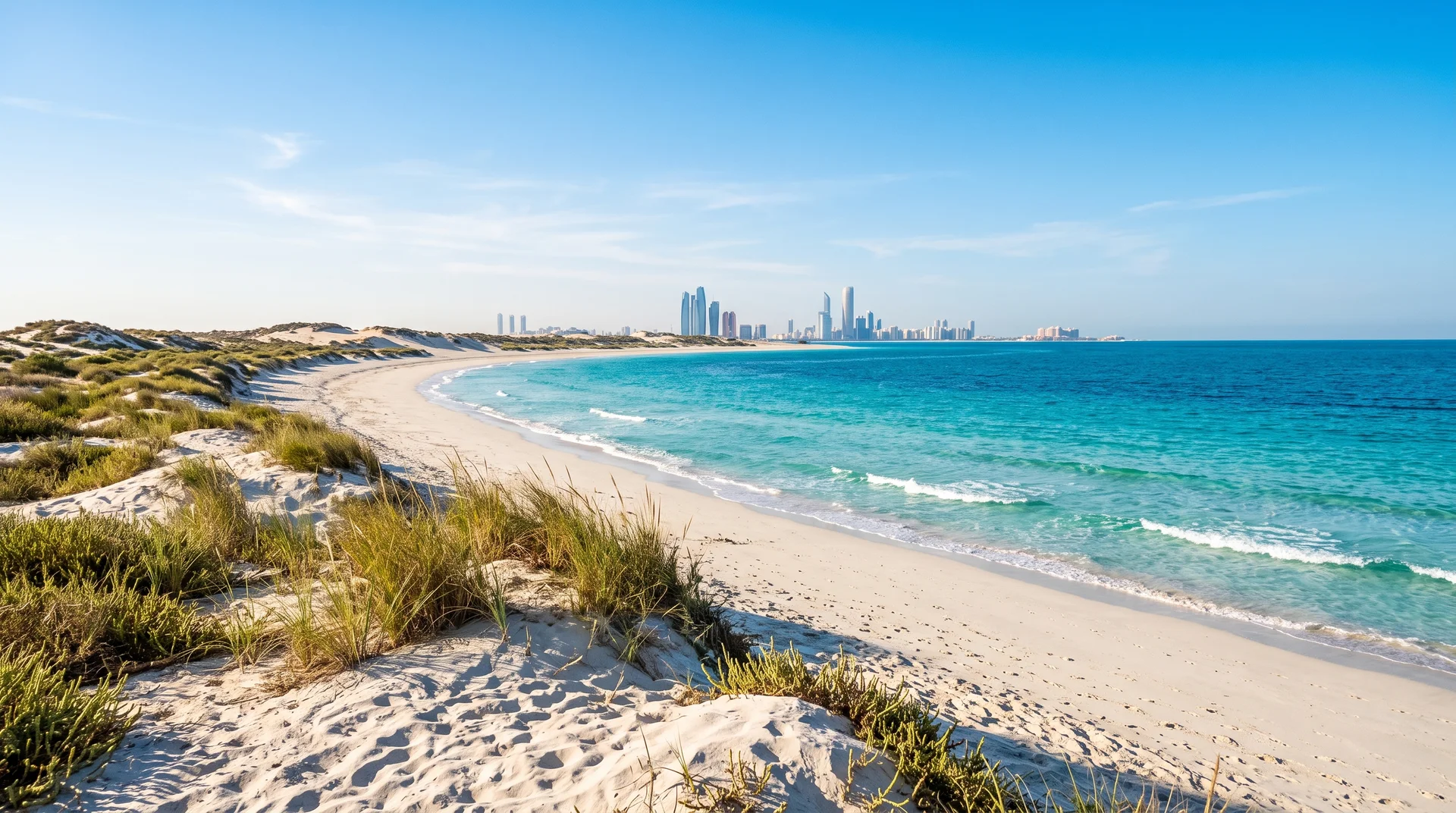 La plage de Saadiyat : dunes naturelles, tortues imbriquées et eau turquoise - Abou Dabi