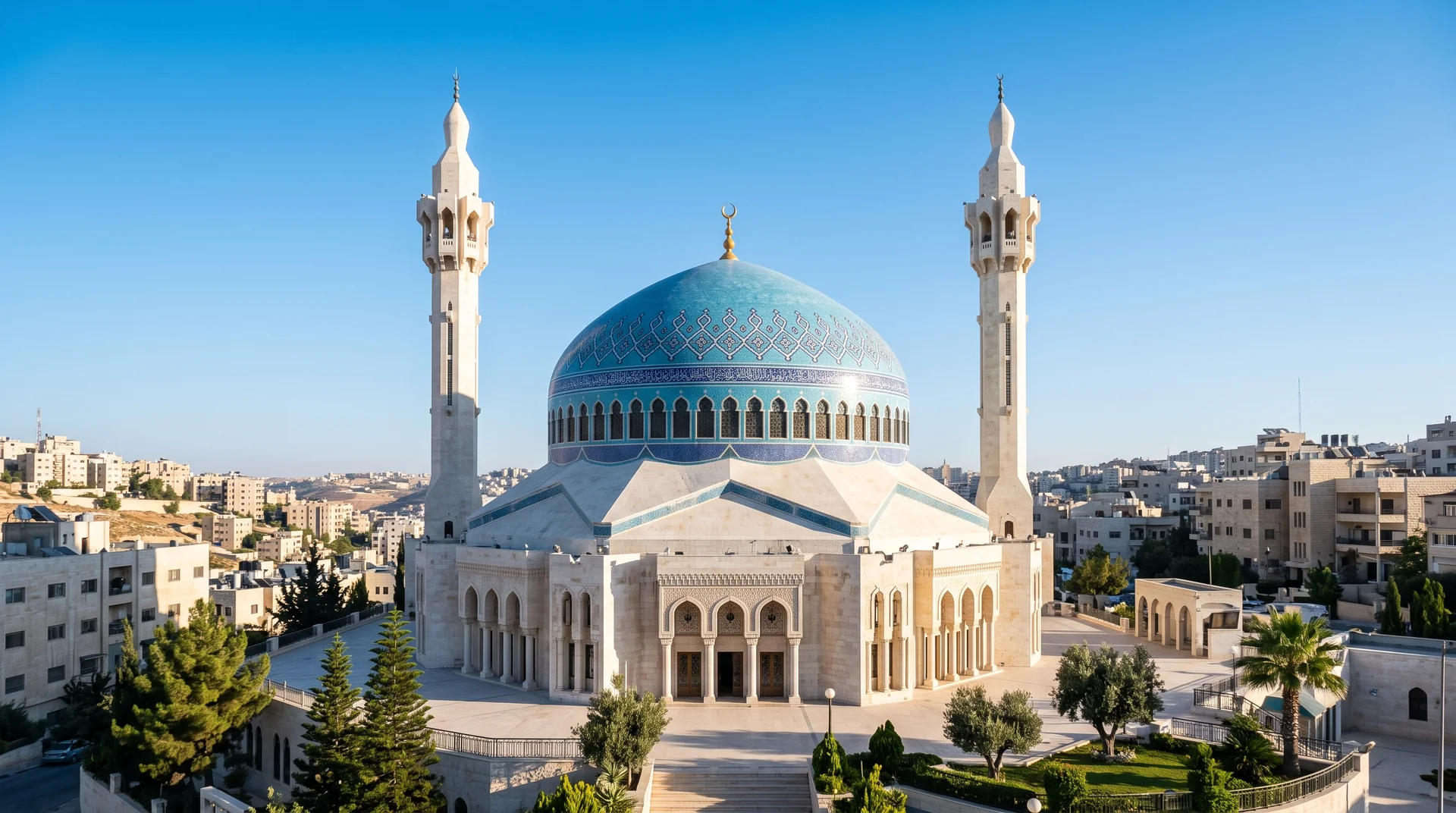 La mosquée du roi Abdallah Ier : le grand dôme bleu d'Amman - Amman
