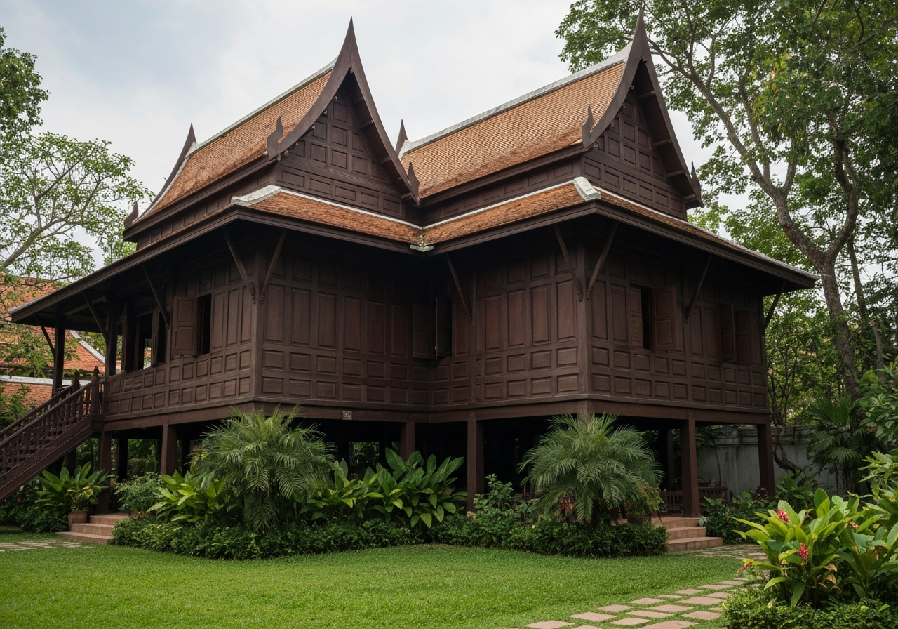 La maison de Jim Thompson : six maisons en teck et un mystère - Bangkok